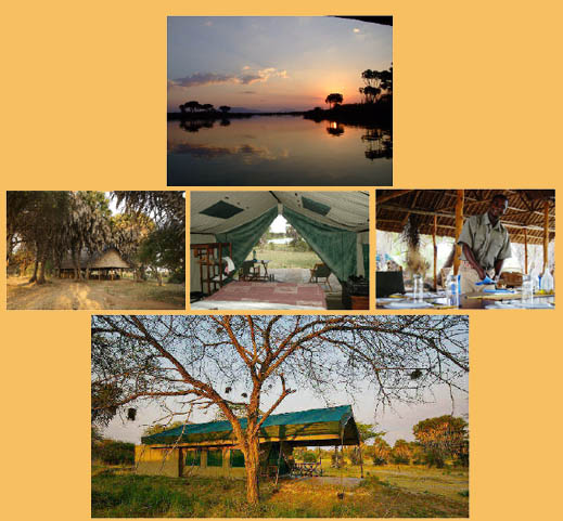 A picture of the Selous Lake Manze camp