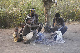 The hadzabe cook in open fires