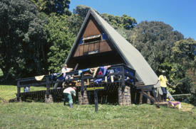The lodges are there for your comfort on the way up the mountain
