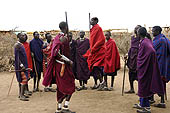 The maasai perform their traditional Dance